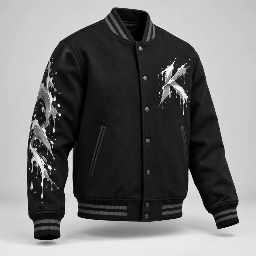 Midnight Drip Jacket in Black, front view